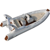 Certifié CE 19ft Sport Hypalon RIB Boat Italie 580 Bateau de pêche à rames