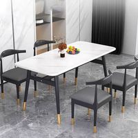 Mobilier commercial personnalisé style nordique cafétéria fast food café table basse en métal table de restaurant pour café