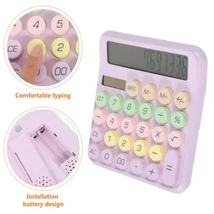 Wholesale Customization 12 Digit Large Buttons LCD Display Colorful Mechanical Keyboard Calculator For Desktop Stationery
