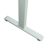 Cadre de bureau électrique réglable en hauteur à double moteur, moderne, en métal blanc, à 2 niveaux, avec poutre télescopique, ergonomique, pour position assise ou debout