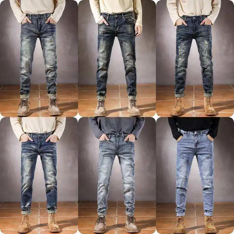 Individuelle Herren Jeans Hosen Großhandel atmungsaktiv Herren modische Jeans Hosen skinny passend Herren lässige Jeans