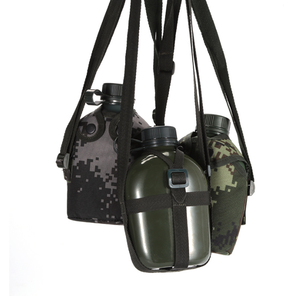 DFB301 Cantimplora de agua portátil para exteriores, personalizada, duradera, de aleación de aluminio, para caza, con correas para el hombro y bolsas. - Product Image 4