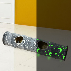 Tunnel per Gatti Luminoso a Tubo Dritto, Gioco di Auto-intrattenimento, Nascondiglio Pieghevole, Resistente e Facile da Afferrare, Giocattolo per Animali Domestici - Product Image 3