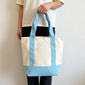 12-Piece <b>Mini</b> Canvas Tote Bags 13'x11'x6' Small Bulk Pack Pocket Handle Blank Heavy-Duty Reusable <b>Supermarket</b> Use Morandi - Product Image 3