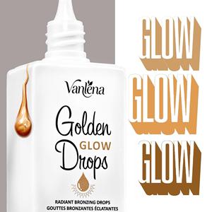 OEM/ODM Golden Glow Anti-Aging Liquid Bronzing Drops, gouttes bronzantes liquides anti-âge, teint radieux modulable, sérum autobronzant hydratant pour le visage et le corps - Product Image 3