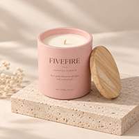 Ensemble de bougies parfumées en verre de style luxueux, bougies en cire de soja, logo personnalisé, coffret cadeau