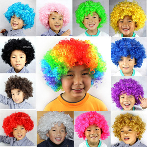 <span class=keywords><strong>Disco</strong></span> <span class=keywords><strong>Afro</strong></span> Hair Clown Party Fan-Kids Football <span class=keywords><strong>Afro</strong></span> Masquerade peluca Cosplay Accesorios Clown Hair - Product Image 2