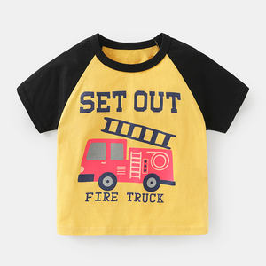 Nouveaux t-shirts décontractés pour garçons, été, personnalisés, avec des couleurs contrastées et des dessins animés, provenant d'un fournisseur chinois - Product Image 5