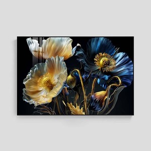 <span class=keywords><strong>Stampe</strong></span> floreali botaniche di fiori <span class=keywords><strong>Vintage</strong></span> di arte della <span class=keywords><strong>parete</strong></span> in eleganti cornici di diamanti per l'arredamento del soggiorno - Product Image 4