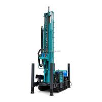 Foreuse hydraulique diesel sur chenilles pour puits d'eau, 350m 300m, machine de forage DTH