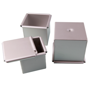 Molde para Pan Cuadrado <span class=keywords><strong>de</strong></span> Aleación <span class=keywords><strong>de</strong></span> <span class=keywords><strong>Aluminio</strong></span> <span class=keywords><strong>Anodizado</strong></span> <span class=keywords><strong>de</strong></span> 1.2 mm <span class=keywords><strong>de</strong></span> Grosor con Tapa / Molde para Pan Tostado Cúbico - Product Image 2