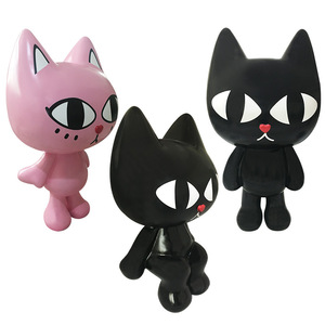 Sculpture en résine de chat noir, figurine artistique d'extérieur, montage au sol, design moderne, emballage en une seule pièce - Product Image 4