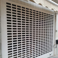 Porte à enroulement en acier inoxydable perforé, ventilée et anti-effraction pour usage domestique/commercial