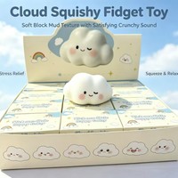 Smile Kawaii Soft Squishy Cloud Crunchy Blocks Squeeze Toy Novelty Gift for Kids & Adults Wholesale in Stock