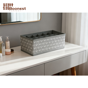 Caja Organizadora de Tela Multiusos con 12 Compartimentos <span class=keywords><strong>para</strong></span> Calcetines, Lencería, Cosméticos y Material de Oficina - Product Image 5