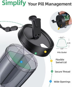 LM LM25374 Boîtes de rangement transparentes scellées de qualité alimentaire, boîtes à médicaments étanches à l'humidité et boîtes à pilules - Product Image 6