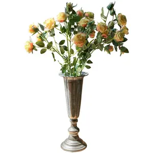 Conjunto de flores artificiais hidratantes, enfeites delicados para comemoração, casamento, flores falsas