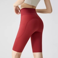 Shorts de course à compression pour femmes, haute élasticité, vente en gros, shorts d'entraînement personnalisés pour la gym, directement de l'usine