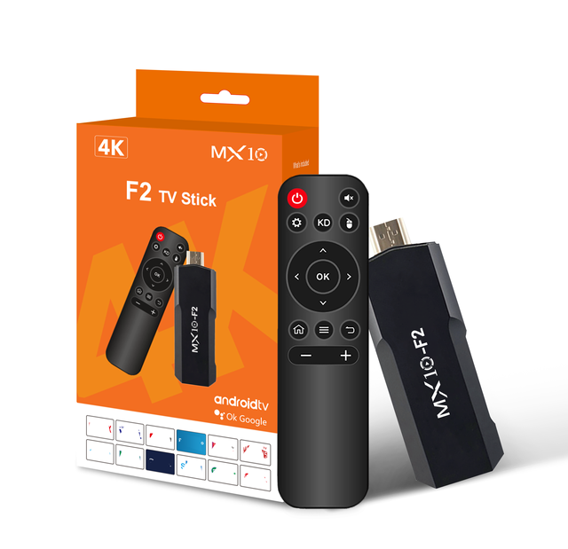 MX10-F2 Tv Stick 2.4G/5G Dual Wifi 1GB/8GB H313 Android Fire Tv Stick 4k Set Top Box