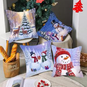 Funda de cojín navideña para el hogar, funda de almohada decorativa para sofá, decoración navideña de poliéster de 18' - Product Image 4