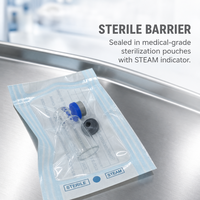 Flacons en verre de 3 ml transparents, emballés individuellement dans un emballage stérile, ouverture supérieure, stérilisation ETO pour usage pharmaceutique