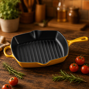 Poê<span class=keywords><strong>le</strong></span> grill carrée en <span class=keywords><strong>fonte</strong></span> <span class=keywords><strong>LE</strong></span> <span class=keywords><strong>CREUSET</strong></span> Signature 26 cm, compatible avec tous types de plaques de cuisson, y compris l'induction, 2.86 Nectar 20183266720422 - Product Image 1