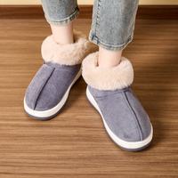 Chaussons d'hiver unisexes en gros avec doublure en molleton de coton respirant et semelle antidérapante en EVA pour intérieur et extérieur