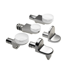 Alloy Suction Cup Shelf Support Silver Zinc Alloy Durable Cabinet Glass Partition 7-Shaped <b>Right</b> <b>Angle</b> Furniture Connector - Product Image 5