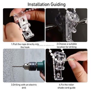 Rèm rõ ràng P clip móc cố định móc P Clip nhựa rõ ràng Con lăn mù chủ cho con lăn dọc và Roman Shades - Product Image 5