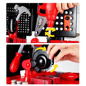 Banc à outils pour enfants ensemble de jeu perceuse électrique outil réaliste jeu de simulation Construction établi <span class=keywords><strong>jouet</strong></span> pour tout-petits <span class=keywords><strong>atelier</strong></span> de construction d'outils - Product Image 4