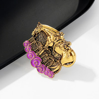 Nouvelle Arrivée Broche Commémorative Cheval de Guerre Fleur de Coquelicot Royaume-Uni Épinglette 3D en Relief Émail Or Vieilli