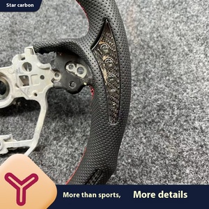 Ta Y Series <b>D</b>-Shape Sport Steering Wheel Carbon Fiber Leather Compatible With <b>Models</b> Y Series Sport Steering Wheel Ta Y S - Product Image 4