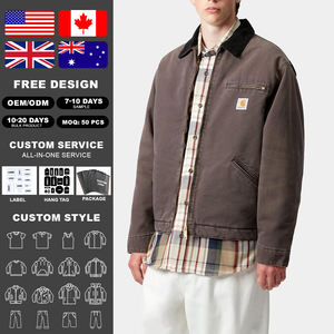 Chaqueta Bomber de Lona Ecológica Retro de Cinco Colores para Invierno, Estilo Casual, con Cierre de Cremallera, Cuello Alto y Logotipo Frontal, de Alta Gama, Marca KingSen, Venta al Por Mayor - Product Image 2