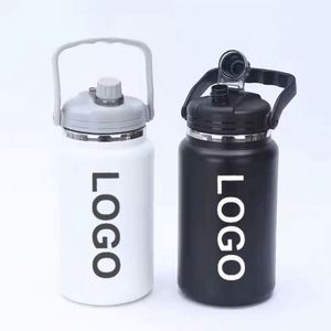 Bouteille isotherme en acier inoxydable grande capacité 4L/2.8L, pot à glace pour voyage en plein air, camping, thermos avec poignée - Product Image 3