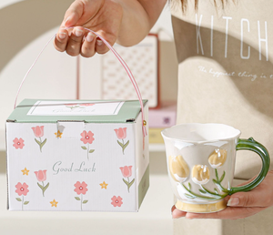 Scatola regalo di promozione e tazza da caffè tazze in ceramica Design floreale perfetto per il regalo della festa della mamma - Product Image 2