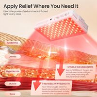 AQSHE 144 LED V144 Panneau de thérapie infrarouge portable haute puissance sans fil à lumière rouge, mini, avec batterie intégrée
