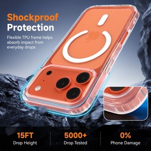 Funda Magnética Transparente de TPU HD Bayer para iPhone 11 12 13 14 15 16 17 Pro Max, con Carga Magnética - Product Image 3