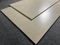 Baldosa de Porcelana Grande de 600x1200mm, Color Beige, Imitación Piedra, Acabado Mate, Anti-Rayones, Antideslizante, para Pisos de Sala de Estar