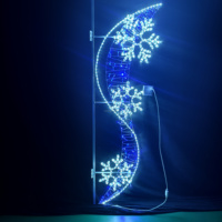 Guirnalda de Luces LED 2D Comercial, Personalizable, IP65, Iluminación Exterior para Farolas, Decoración Navideña y de Paisajes
