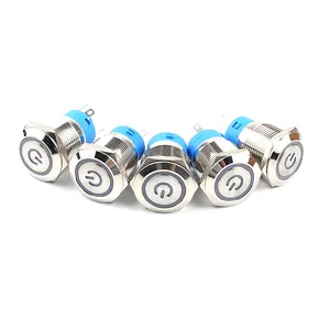 16/19/22/30mm 12/24/36V DC 12-20A רגעי לדחוף כפתור מתג על-(OFF) SPST סגור בדרך כלל אנשי קשר דגם איפוס מתג