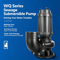 Pompe centrifuge triphasée WQ en fonte anti-colmatage pour eaux usées, irrigation agricole et levage d'eau à haut débit