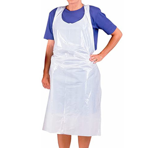 Delantal de PE de plástico desechable de alta calidad, tamaño grande para adultos, delantal impermeable, delantales de servicio OEM para cocina doméstica - Product Image 6