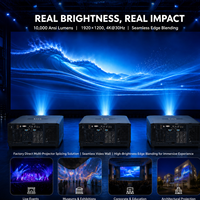 Projecteur laser 4K 10000 lumens, laser bicolore, 3LCD, contraste 5 000 000:1, 20000H, HDBaseT, DMX512 pour salle de conférence, auditorium