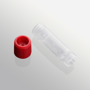 Tubo de armazenamento a frio de grau laboratorial, vertical, com rotação externa, 2,0 mL, com área para escrita, material PP, esterilizado. - Product Image 2