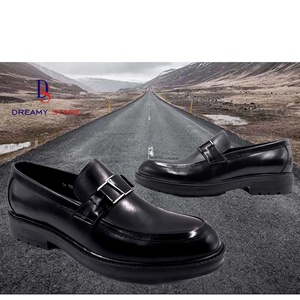 Dreamy Stark New Stylish Round Head <b>Platform</b> Loafers Men's Italian Official Black Shoes Slip-on Cow Leather Men Dress Shoes - Product Image 1