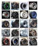 Jantes forgées brossées personnalisées de 17, 18, 20, 21, 22 pouces, 5x165.1, 4x4, 6x139.7, jantes tout-terrain avec simulation de beadlock pour LC200 1500