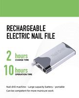 Accessoires de manucure et de pédicure, lime à ongles électrique, acrylique, robuste, outil professionnel, sans fil, Rechargeable, 10 pièces