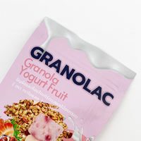 Sac d'emballage en plastique imprimé personnalisé pour céréales de petit-déjeuner granola, flocons d'avoine, muesli, sachet debout pour céréales
