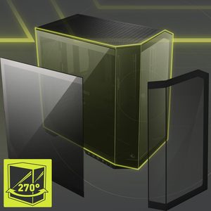 MSI MAG PANO 100L PZプレミアムミッドタワーゲーミングPCケース用ATX強化ガラスサイドパネル液体冷却サポート360mmラジエーター - Product Image 2