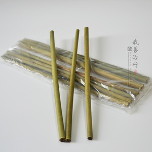 Natural <b>Bamboo</b> <b>Straws</b> Round Solid Color For Milk Tea And Beverages Stirrers Chongqing Origin ZX 002 - Product Image 2